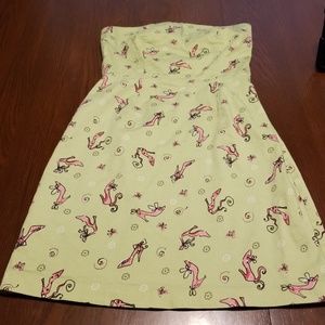 Yuka Resort lite lime pink heel strapless G205:4:5